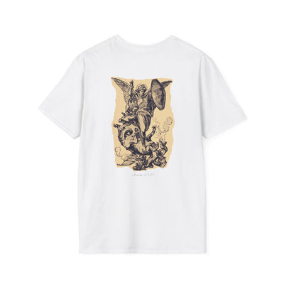 St. Micheal, Isaiah 43:10, White and Black, T-Shirt